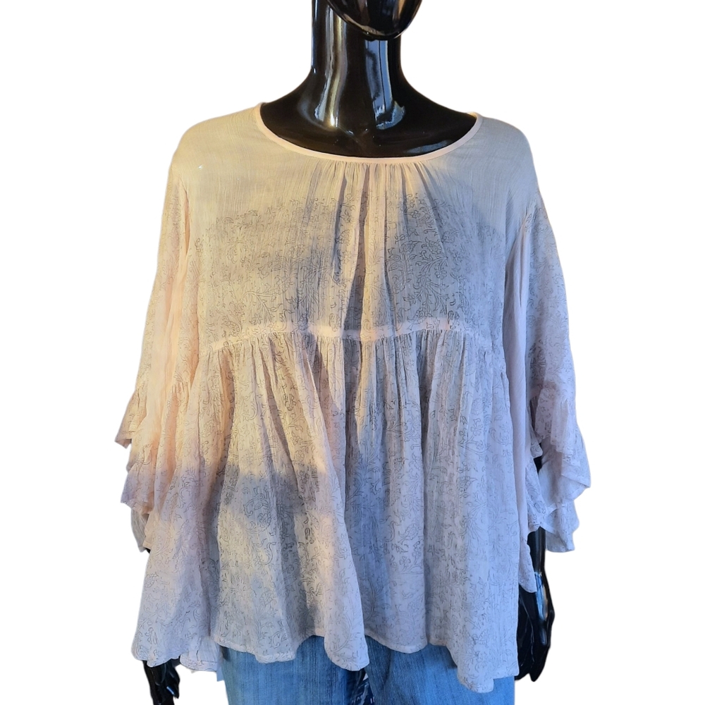 ivy jane Boho Novelty Top | Light Pink | Size XL - Picture 5 of 15